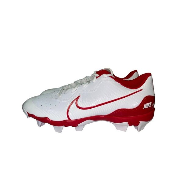 NEW! Nike Alpha Huarache 4 Keystone White Red Baseball Cleat Men's Size 10.5 - Picture 2 of 10